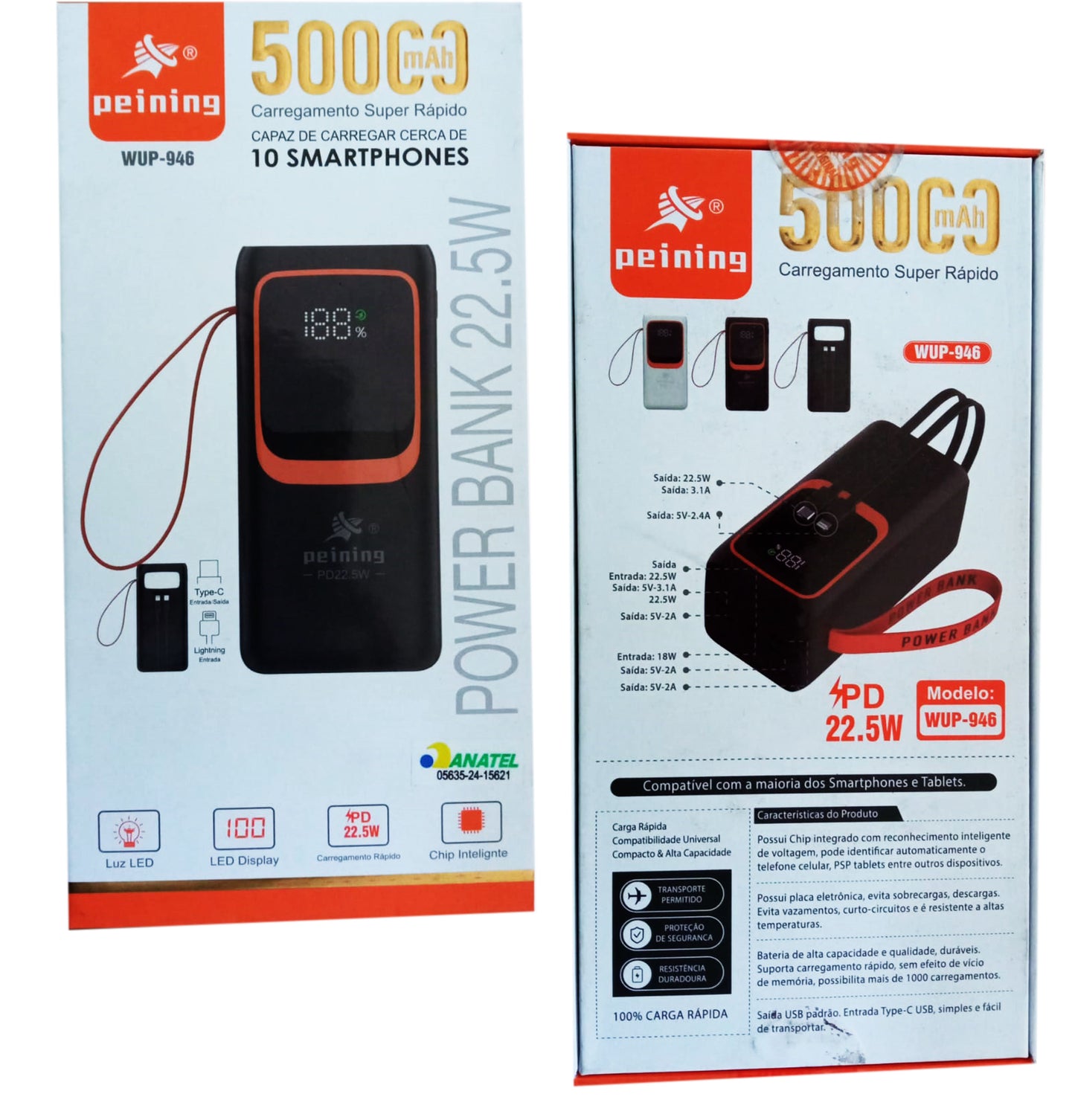 Carregador Power Bank 50000 Mah (compatibilidade Universal)