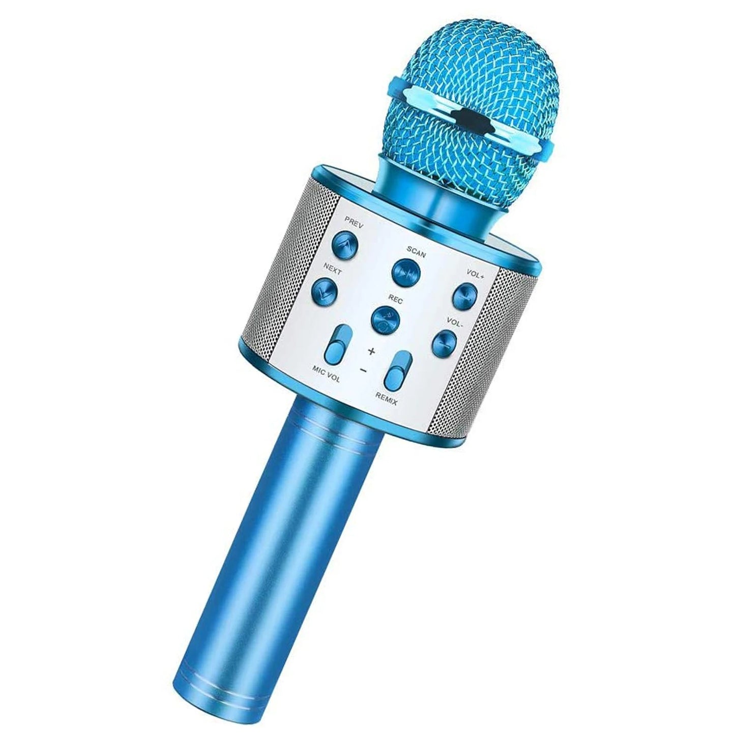 Microfone Karaokê Portátil com Editor de Voz - 5 Tipos Diferentes de Vozes