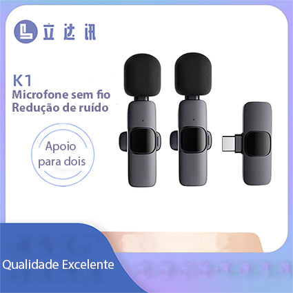 Microfone Lapela Sem Fio K11 Para iPhone